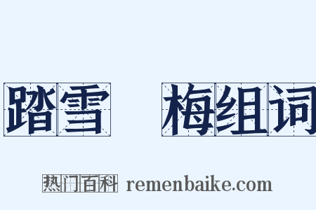 踏雪尋梅组词是什么意思的图片